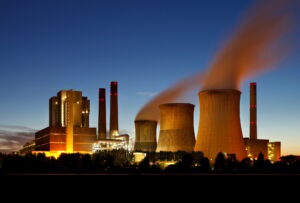 Lignite Power Station At Night